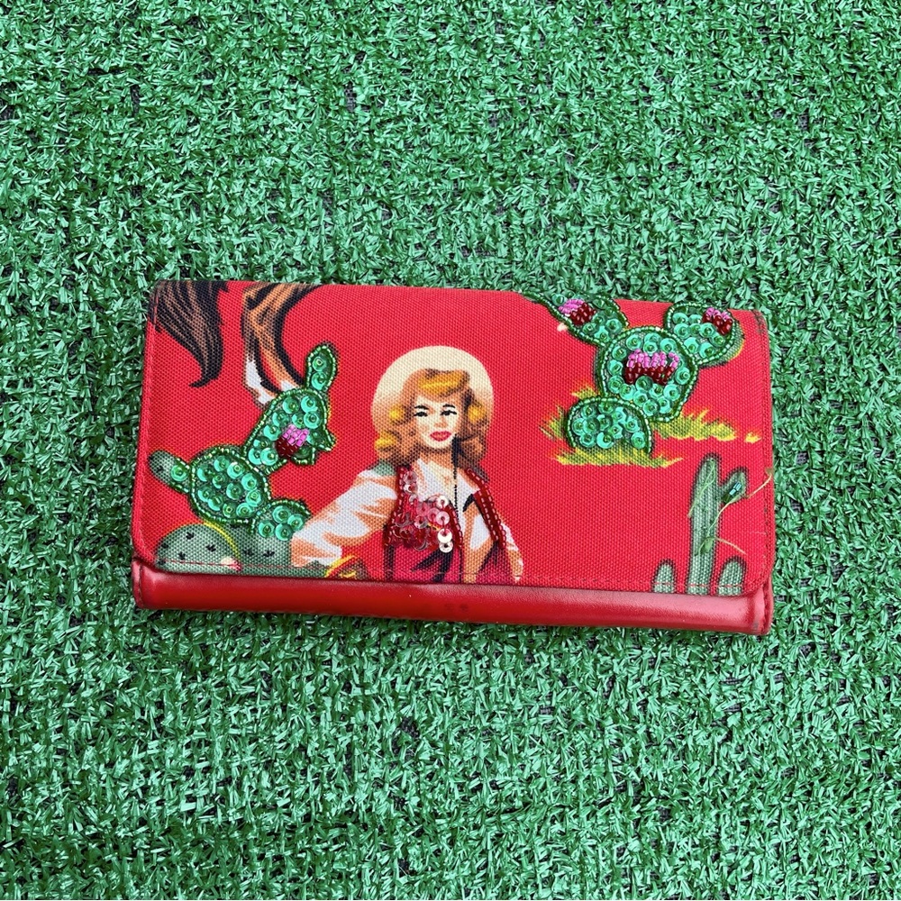 vintage western pinup girl wallet